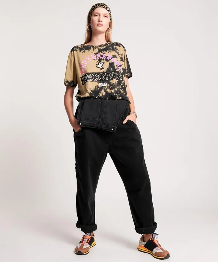 One Teaspoon Denim Jumpsuits WORN BLACK STANTON ST OVERALLS 8211 Women