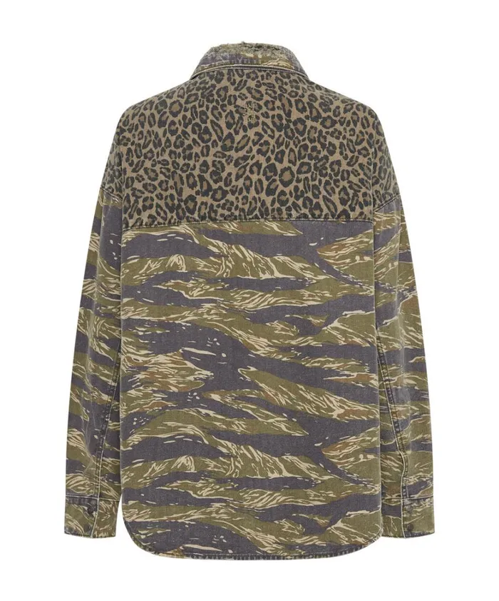 One Teaspoon Denim Shirts ANIMAL CAMO DARIA SHACKET 8211 Women One Teaspoon Denim Shirts ANIMAL CAMO DARIA SHACKET 8211 Women