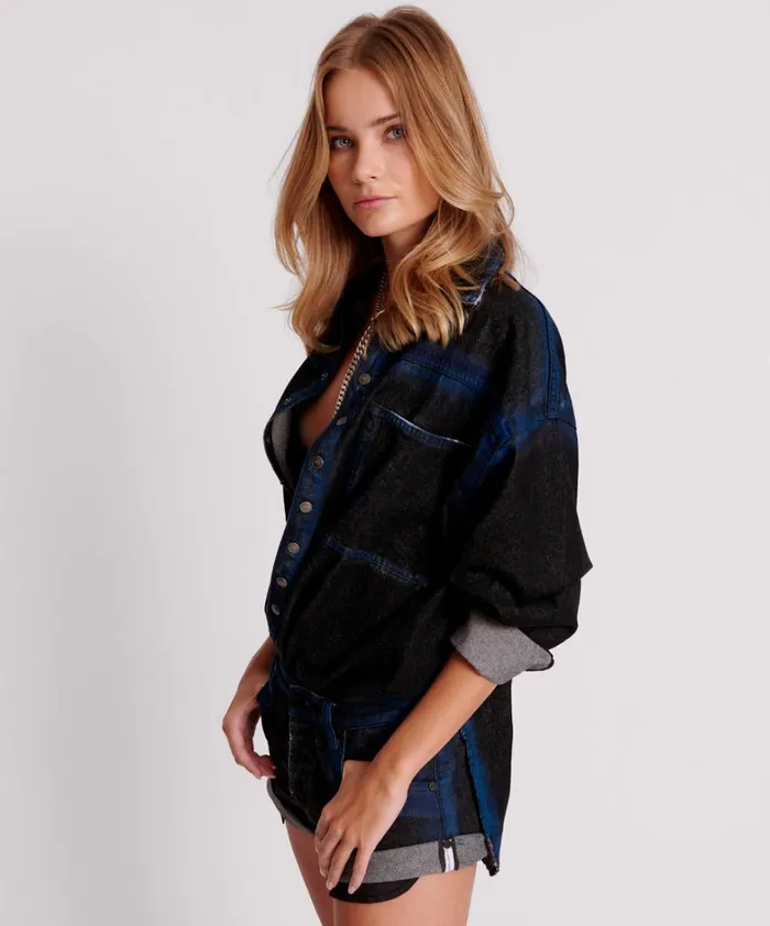 One Teaspoon Denim Shirts BLUE PUNK DARIA DENIM SHIRT 8211 Women
