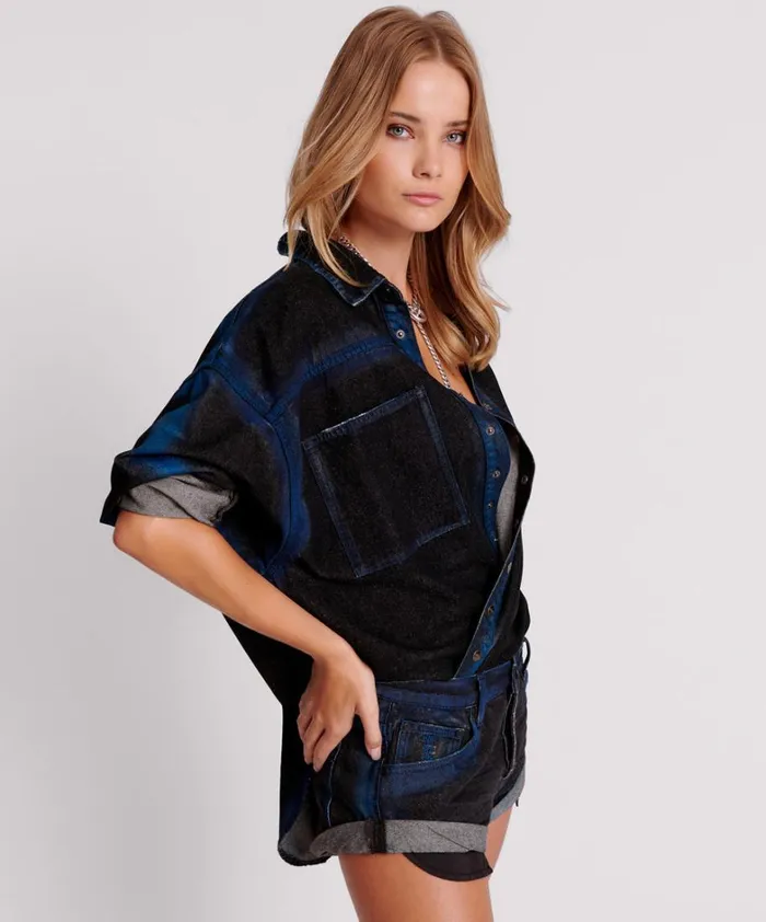 One Teaspoon Denim Shirts BLUE PUNK DARIA DENIM SHIRT 8211 Women