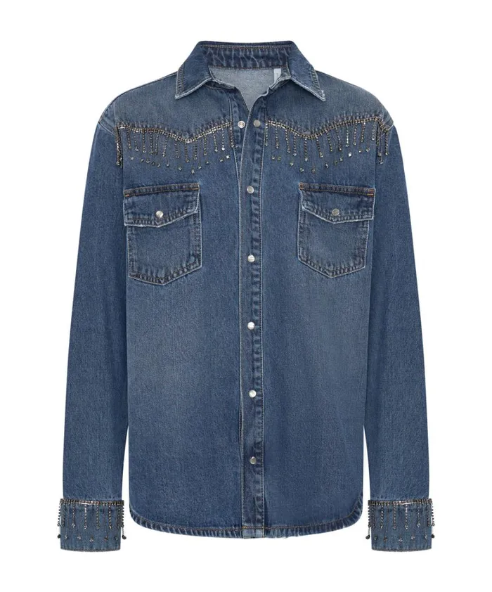 One Teaspoon Denim Shirts RAZZLE DAZZLE WESTERN SHIRT 8211 Women One Teaspoon Denim Shirts RAZZLE DAZZLE WESTERN SHIRT 8211 Women