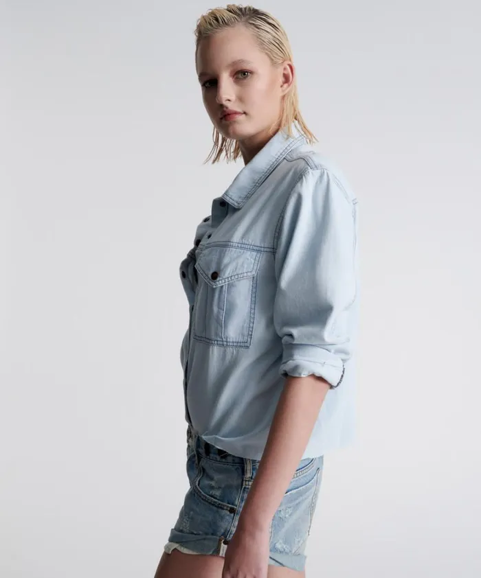 One Teaspoon Denim Tops MYSTIC IMPRESSED DENIM SHIRT 8211 Women One Teaspoon Denim Tops MYSTIC IMPRESSED DENIM SHIRT 8211 Women