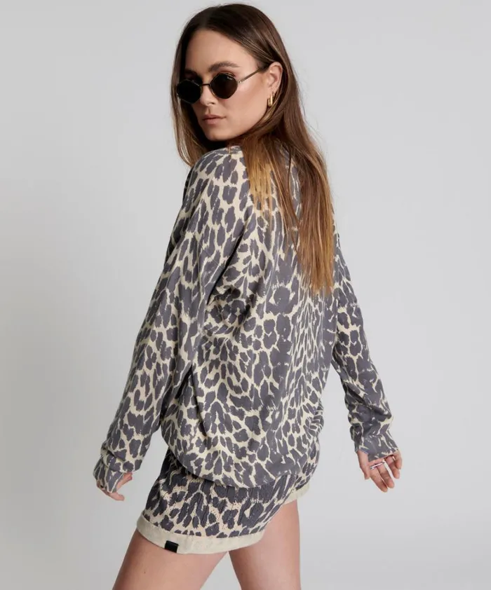 One Teaspoon Hoodies And Sweats JUNGLE ANIMAL SWEATER 8211 Women