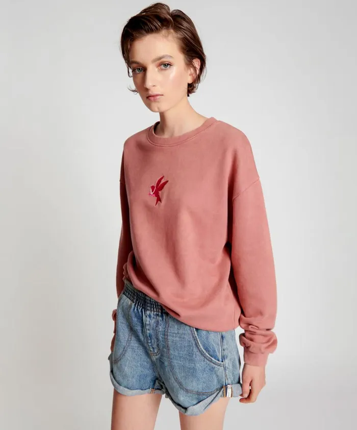 One Teaspoon Hoodies And Sweats ONETEASPOON BOWER BIRD LOGO SWEATER 8211 Women