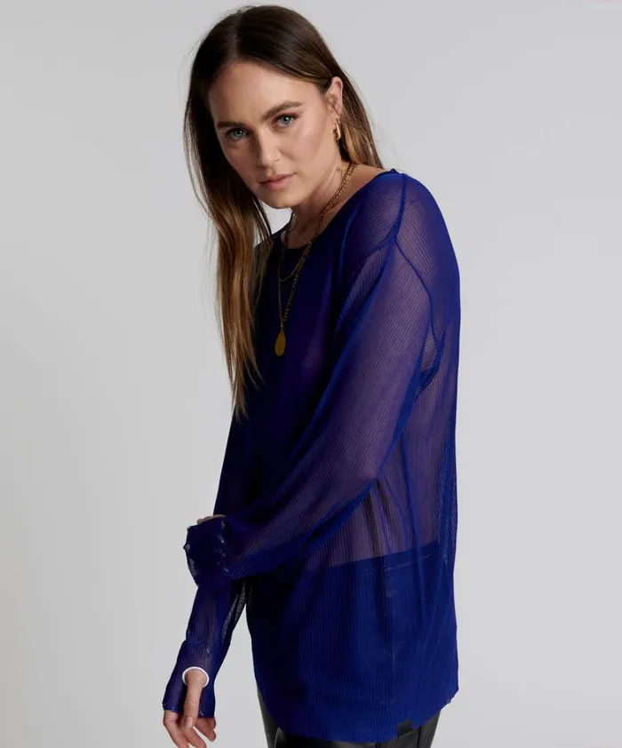 One Teaspoon Knitwear AMITY SHEER RIB LONGSLEEVE SWEATER 8211 Women One Teaspoon Knitwear AMITY SHEER RIB LONGSLEEVE SWEATER 8211 Women