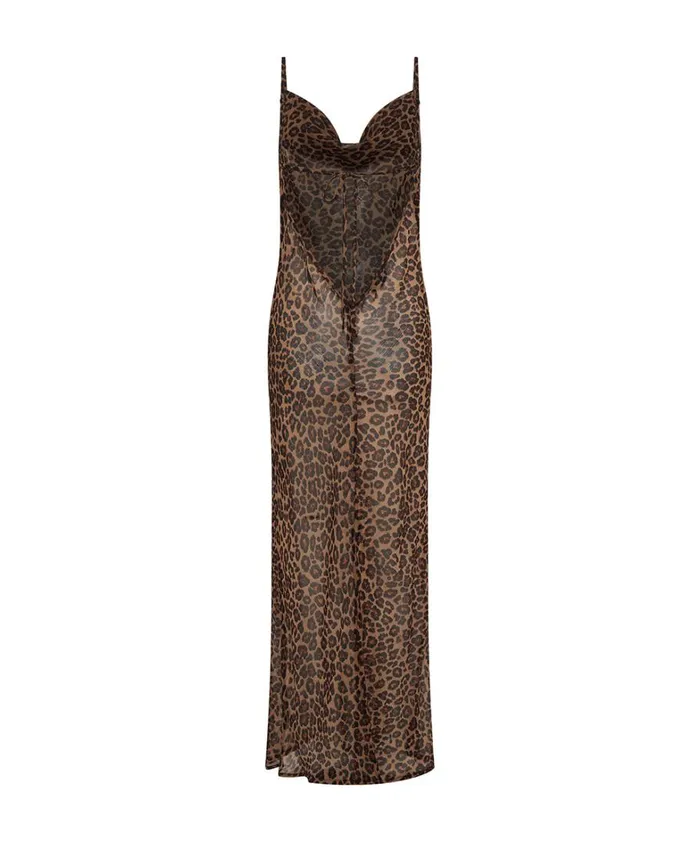 One Teaspoon Midi and Maxi Dresses ANIMAL JAGGER LONG SLIP DRESS 8211 Women