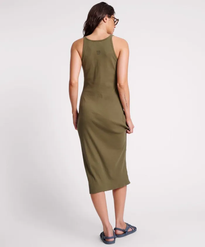 One Teaspoon Midi and Maxi Dresses KHAKI ONE TEASPOON RIB SINGLET MIDI DRESS 8211 Women One Teaspoon Midi and Maxi Dresses KHAKI ONE TEASPOON RIB SINGLET MIDI DRESS 8211 Women