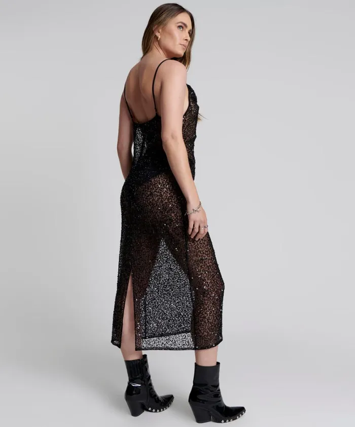 One Teaspoon Midi and Maxi Dresses STELLAR HAND BEADED SLIP DRESS 8211 Women