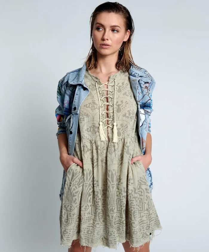 One Teaspoon Mini Dresses BABYLON GARDENS ISLAND DRESS 8211 Women