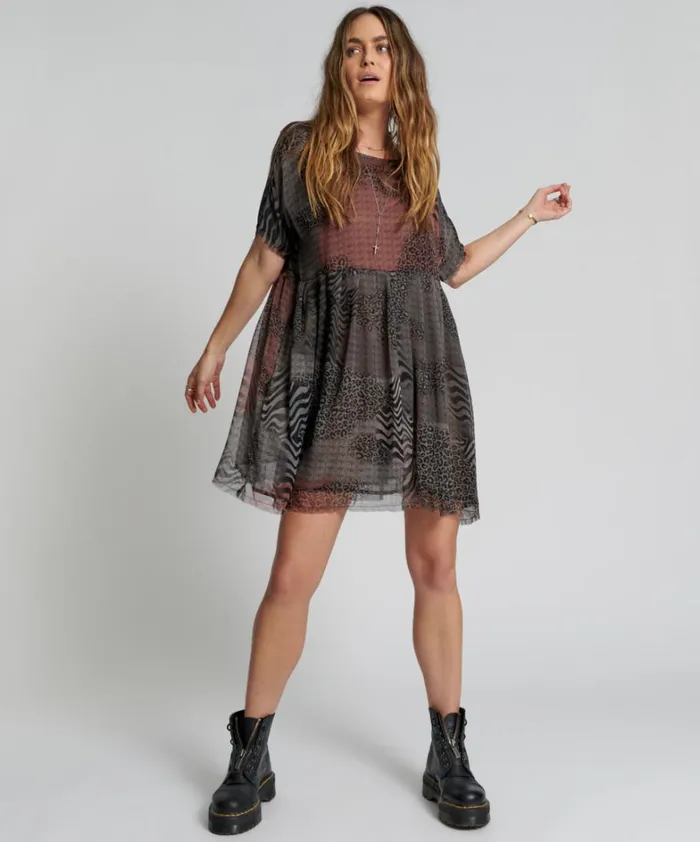 One Teaspoon Mini Dresses DILEMA OVERSIZED MINI DRESS 8211 Women