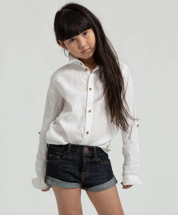 One Teaspoon Organic Tees ORGANIC RAW BANDIT SHORT BLUE 8211 WomenKids One Teaspoon Organic Tees ORGANIC RAW BANDIT SHORT BLUE 8211 WomenKids