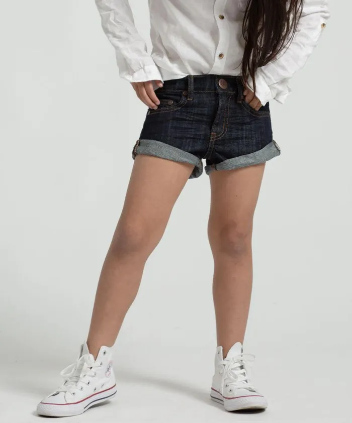 One Teaspoon Organic Tees ORGANIC RAW BANDIT SHORT BLUE 8211 WomenKids One Teaspoon Organic Tees ORGANIC RAW BANDIT SHORT BLUE 8211 WomenKids