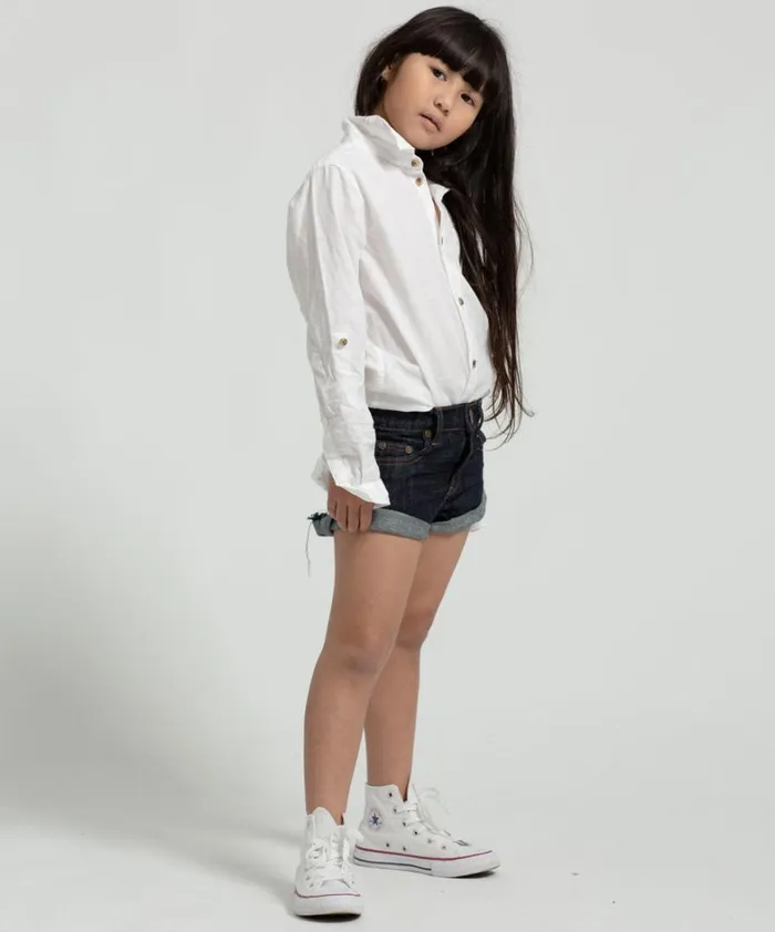 One Teaspoon Organic Tees ORGANIC RAW BANDIT SHORT BLUE 8211 WomenKids One Teaspoon Organic Tees ORGANIC RAW BANDIT SHORT BLUE 8211 WomenKids
