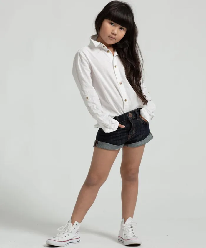One Teaspoon Organic Tees ORGANIC RAW BANDIT SHORT BLUE 8211 WomenKids One Teaspoon Organic Tees ORGANIC RAW BANDIT SHORT BLUE 8211 WomenKids