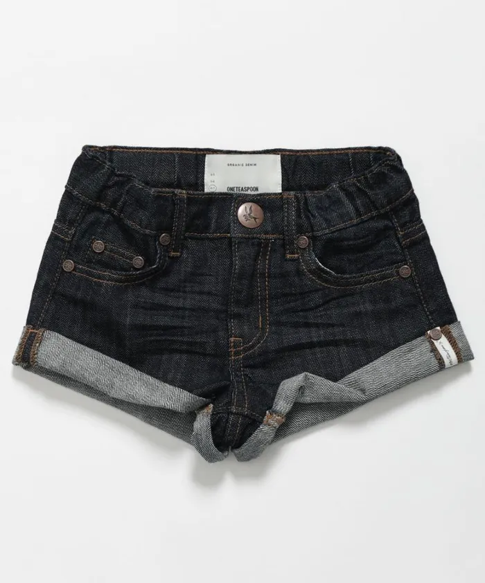 One Teaspoon Organic Tees ORGANIC RAW BANDIT SHORT BLUE 8211 WomenKids One Teaspoon Organic Tees ORGANIC RAW BANDIT SHORT BLUE 8211 WomenKids
