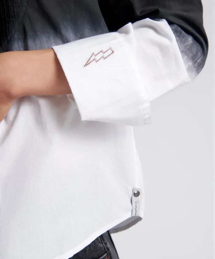 One Teaspoon Shirts FADE OUT TUXEDO SHIRT 8211 Women One Teaspoon Shirts FADE OUT TUXEDO SHIRT 8211 Women