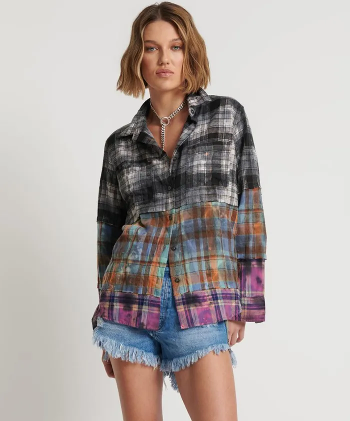 One Teaspoon Shirts MIXED FLANNEL SHIRT 8211 Women