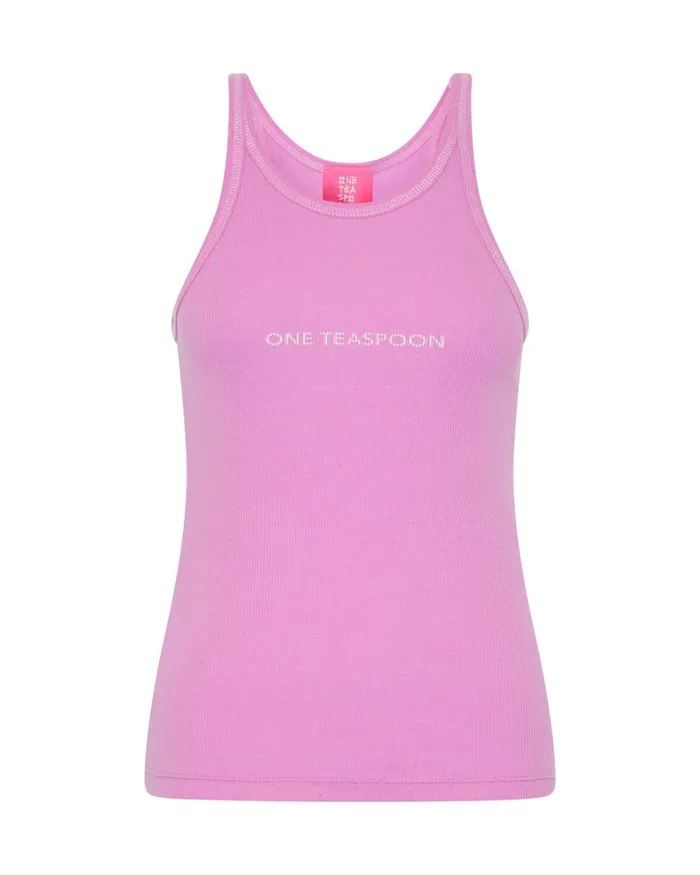 One Teaspoon Tees and Tanks CANDY ONE TEASPOON LOGO SINGLET 8211 Women One Teaspoon Tees and Tanks CANDY ONE TEASPOON LOGO SINGLET 8211 Women
