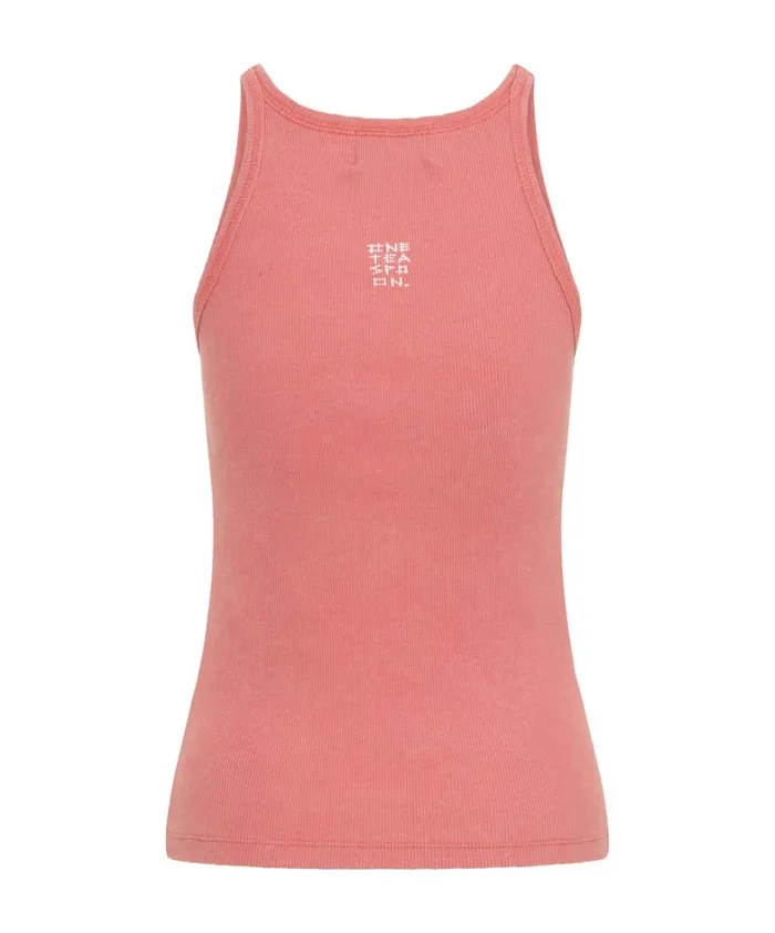 One Teaspoon Tees and Tanks CORAL ONE TEASPOON RIB SINGLET 8211 Women One Teaspoon Tees and Tanks CORAL ONE TEASPOON RIB SINGLET 8211 Women