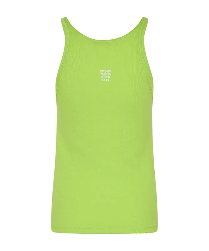 One Teaspoon Tees and Tanks CYBER LIME ONE TEASPOON LOGO SINGLET 8211 Women