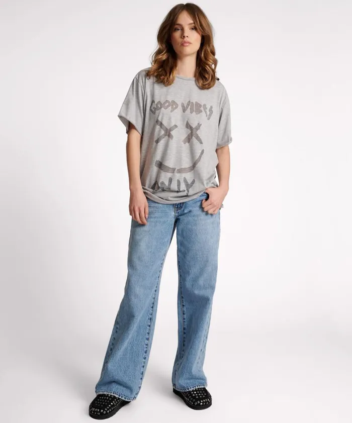 One Teaspoon Tees and Tanks GOOD VIBES ONLY OVERSIZED TEE 8211 Women One Teaspoon Tees and Tanks GOOD VIBES ONLY OVERSIZED TEE 8211 Women