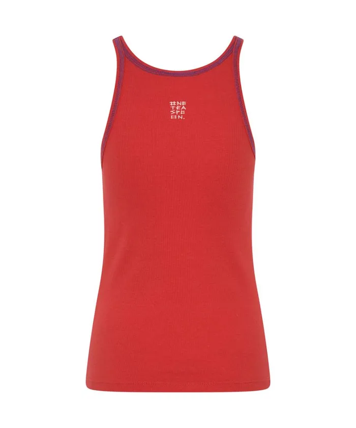 One Teaspoon Tees and Tanks RED ONE TEASPOON LOGO SINGLET 8211 Women