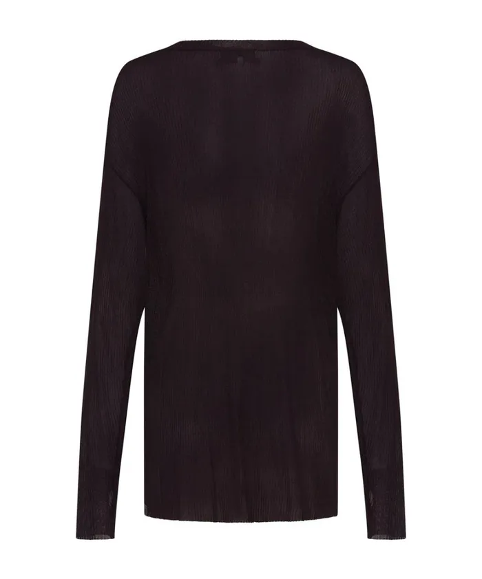 One Teaspoon Tops AMITY SHEER RIB KNIT TOP BLACK 8211 Women One Teaspoon Tops AMITY SHEER RIB KNIT TOP BLACK 8211 Women