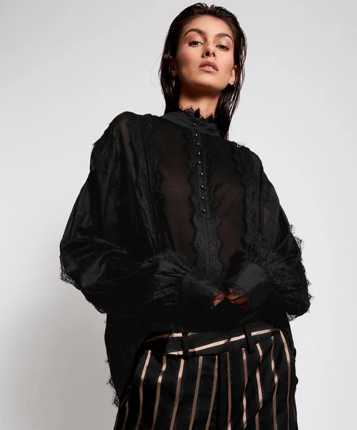 One Teaspoon Tops BLACK ETERNAL SPIRIT LACE TOP 8211 Women One Teaspoon Tops BLACK ETERNAL SPIRIT LACE TOP 8211 Women