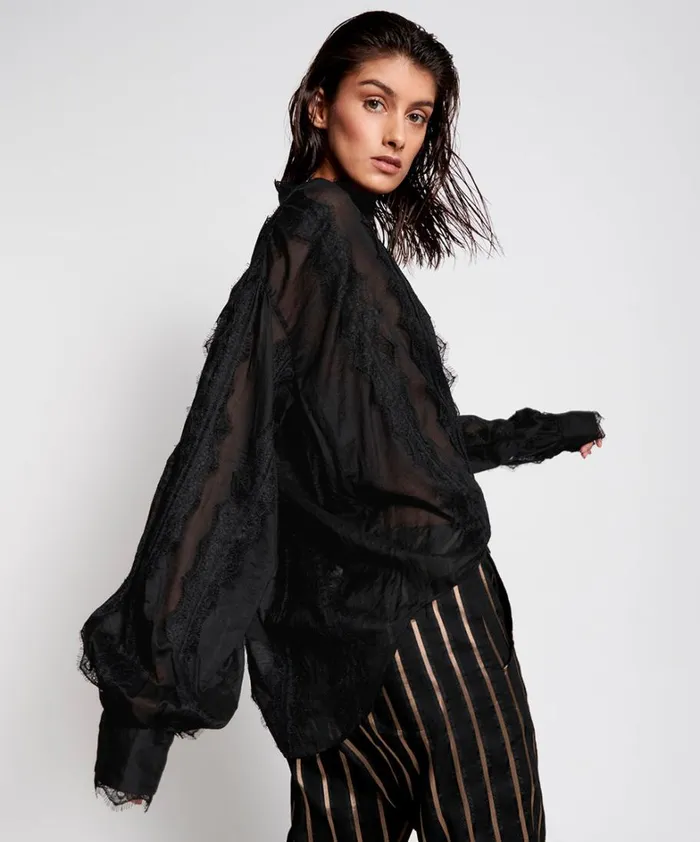 One Teaspoon Tops BLACK ETERNAL SPIRIT LACE TOP 8211 Women One Teaspoon Tops BLACK ETERNAL SPIRIT LACE TOP 8211 Women