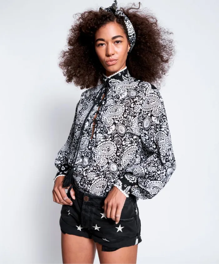 One Teaspoon Tops HAND BATIK PASILEY RHIANNON TOP 8211 Women