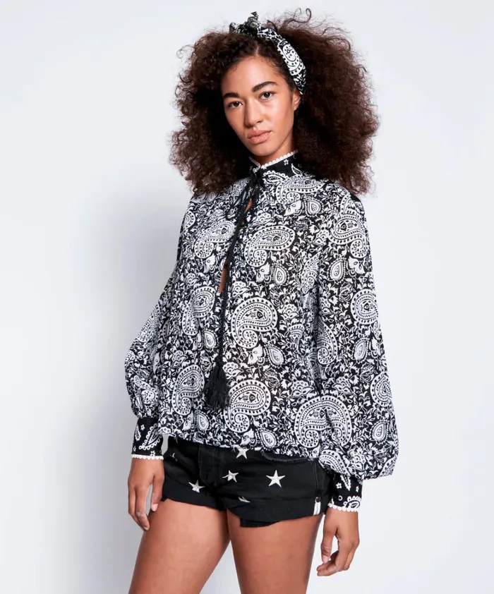 One Teaspoon Tops HAND BATIK PASILEY RHIANNON TOP 8211 Women