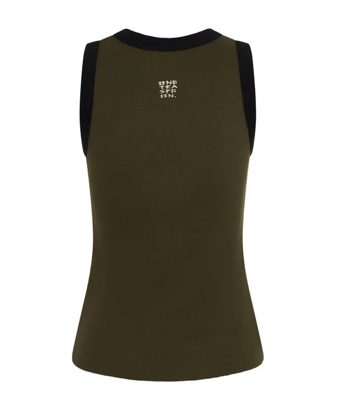 One Teaspoon Tops OTS KHAKI 2 TONE EQUIPMENT TANK 8211 Women