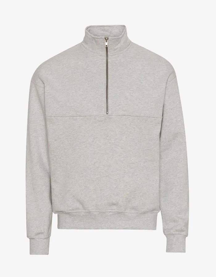 Organic Quarter Zip 8211 Heather Grey Women Quarter Zips Colorfulstandard