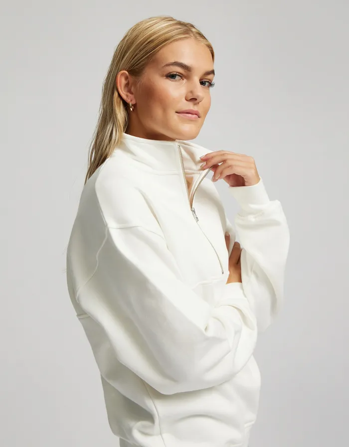 Organic Quarter Zip 8211 Heather Grey Women Quarter Zips Colorfulstandard