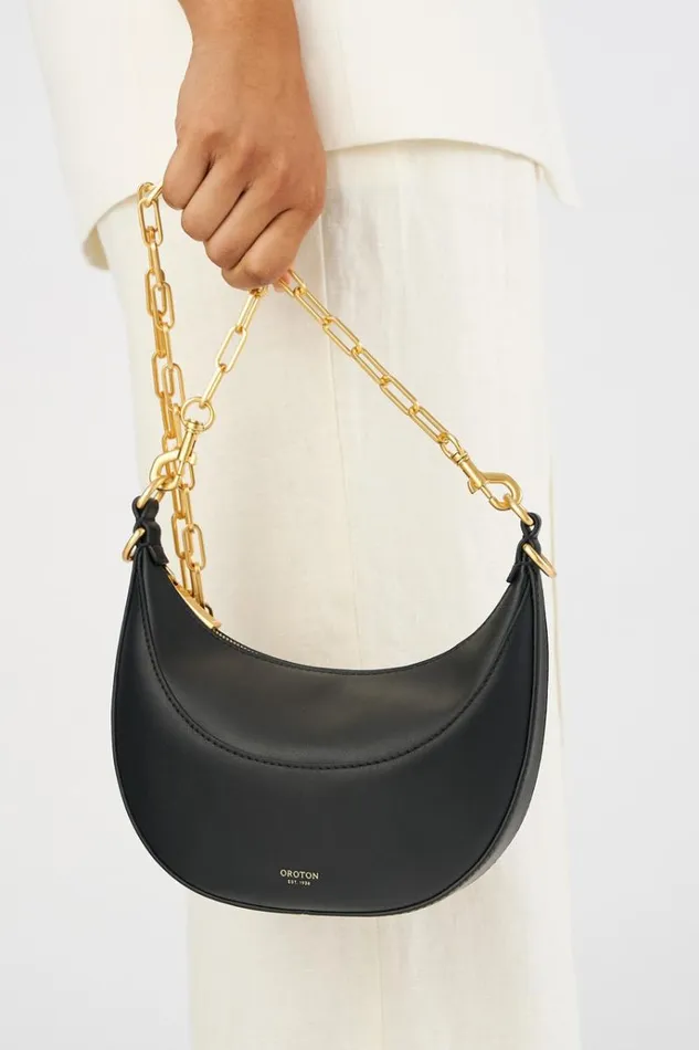 Oroton Bag Straps Accessories Isla Long Chain Strap Brass