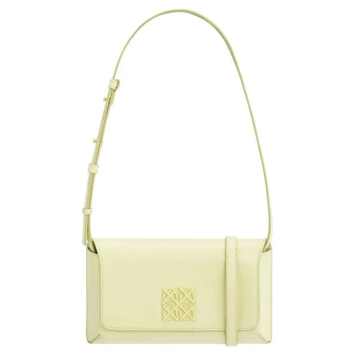 Oroton Baguette Bags Women Della Texture Small Baguette Lemon Curd