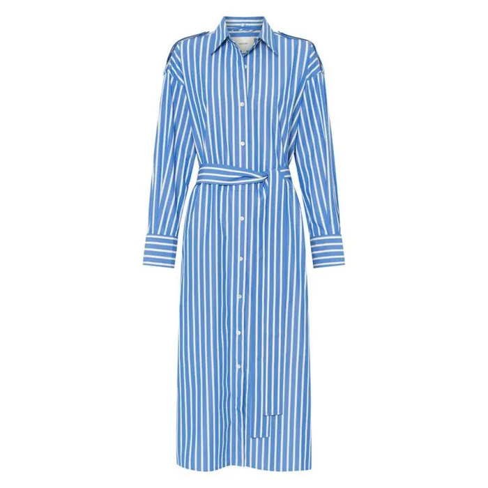 Oroton Dresses Women Poplin Shirt Dress Delft Blue