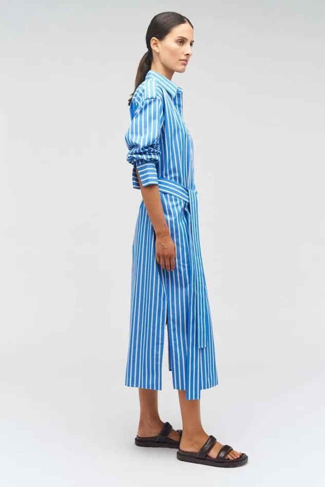 Oroton Dresses Women Poplin Shirt Dress Delft Blue