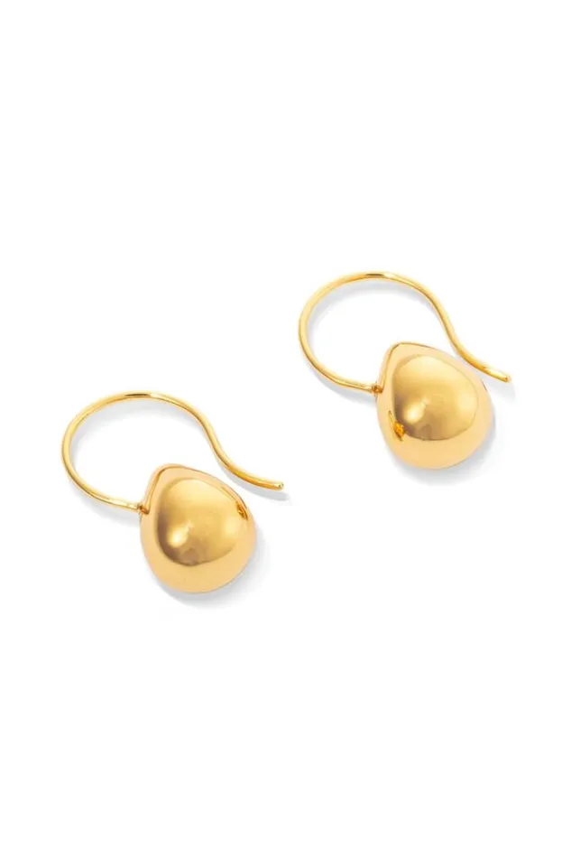 Oroton Earrings Jewellery Bonnie Tear Drop Bead Earrings Gold