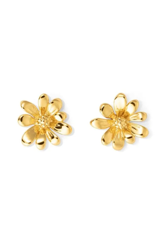 Oroton Earrings Jewellery Daisy Studs 18k Gold