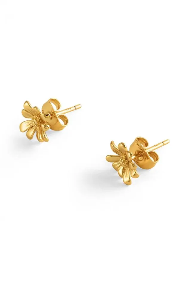 Oroton Earrings Jewellery Daisy Studs 18k Gold