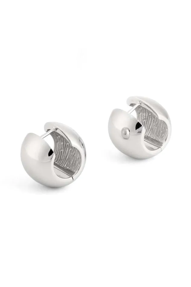 Oroton Earrings Jewellery Josie Huggies Silver