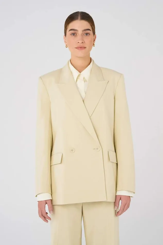 Oroton Jackets and Outerwear Women Blazer Almond