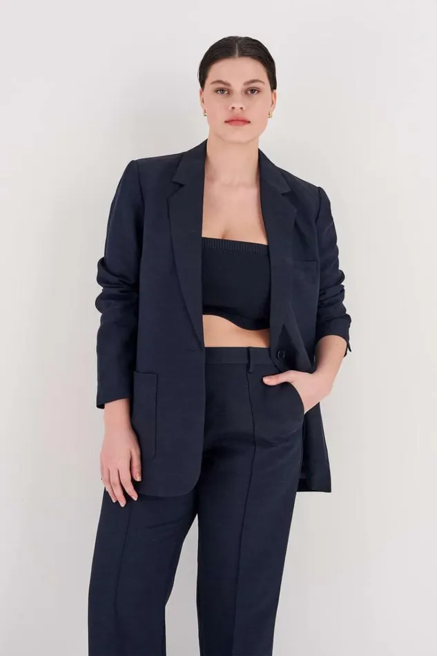 Oroton Jackets and Outerwear Women Single Breasted Blazer North Sea