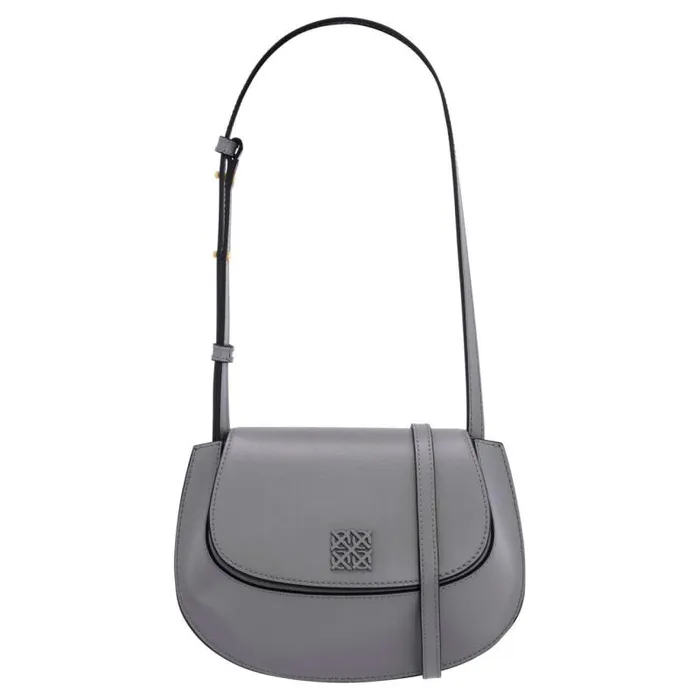 Oroton Sets Women Della Saddle Shoulder Bag Grey Flannel