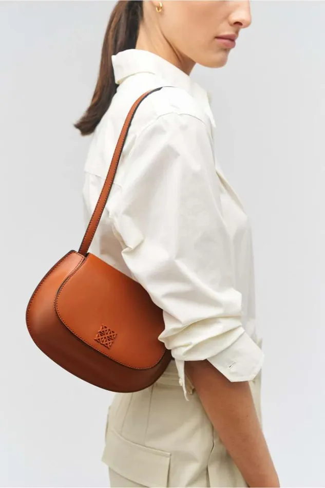 Oroton Shoulder Women Della Saddle Shoulder Bag Syrup