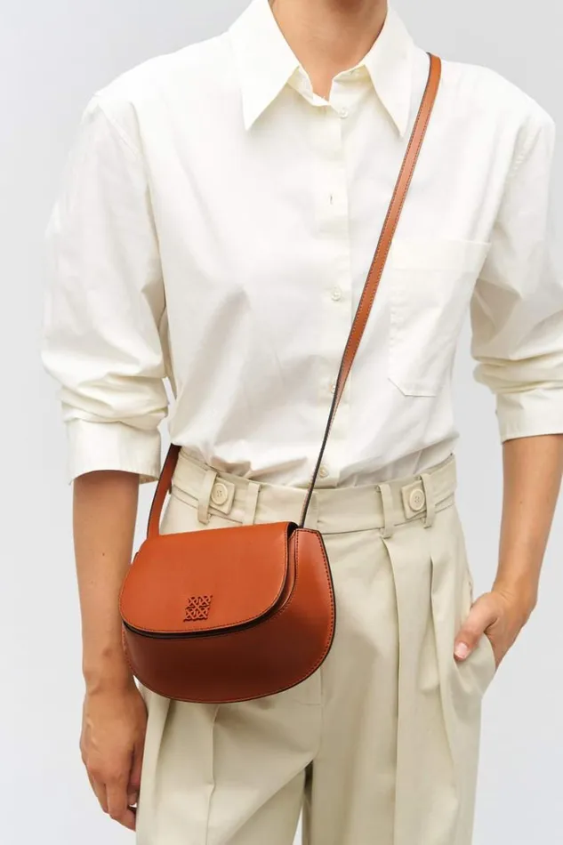 Oroton Shoulder Women Della Saddle Shoulder Bag Syrup