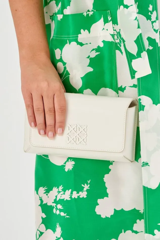 Oroton Shoulder Women Della Small Baguette Paper White