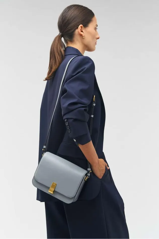Oroton Shoulder Women Etta Large Day Bag Grey Flannel
