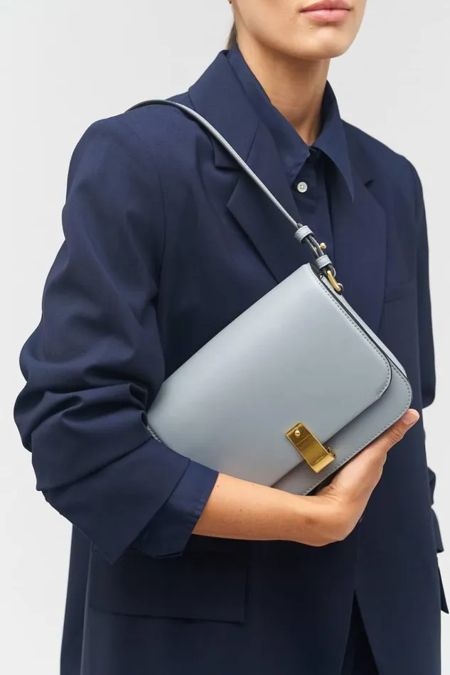 Oroton Shoulder Women Etta Large Day Bag Grey Flannel